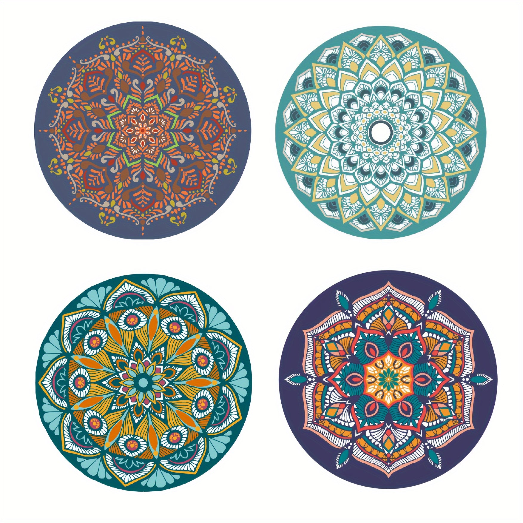 Non-Slip Yoga Mat Large Round Striped Mute Cushion