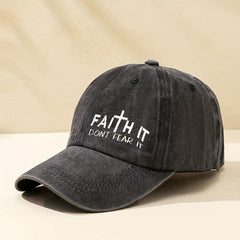FAITH DON'T FEAR Distressed Baseball Cap Unisex Sun Hat