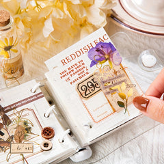 30pcs Literary Flower Bronzing Stickers for Romantic Decoration