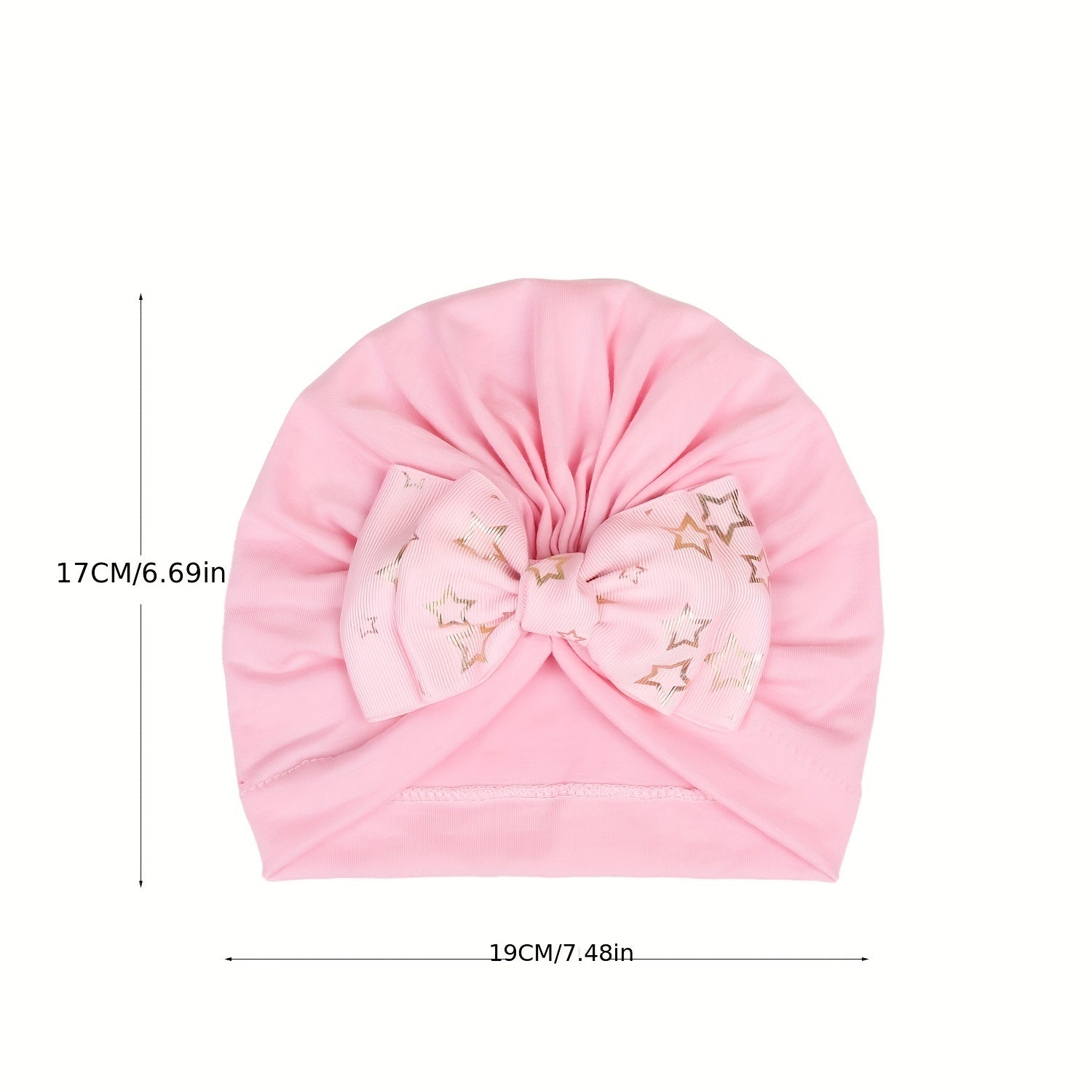 Prom Buckle Stretch Baby Hat Double Layer Bow Set Hair Accessories for Kids