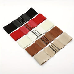 Elastic Wide Waist Seal Feel Paint Waist Belt