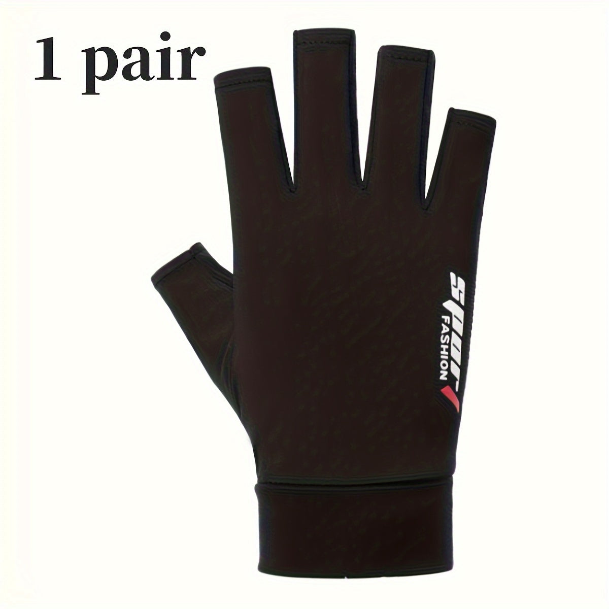 Summer Half Finger Ice Silk Cycling Gloves UV Resistant