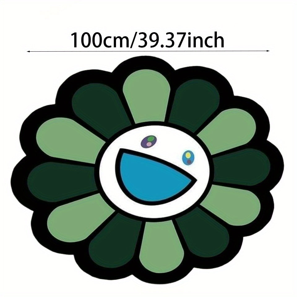 Sunflower Round Floor Mat Rug Non-slip Door Mat Indoor