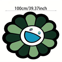 Sunflower Round Floor Mat Rug Non-slip Door Mat Indoor