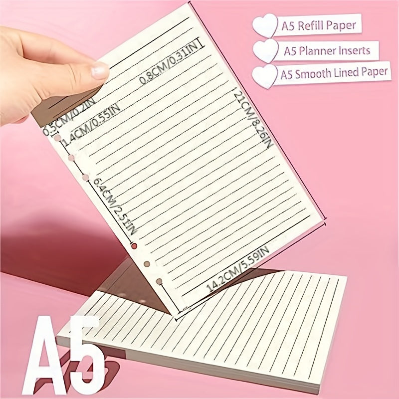A5 Refill Paper Set with Pockets and Index Tabs