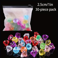 Acrylic Gemstone Pirate Chest Diving Pool Toy Set