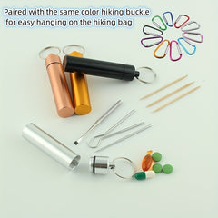 Mini Waterproof Sealed Box Keychain Pendant Outdoor Accessory