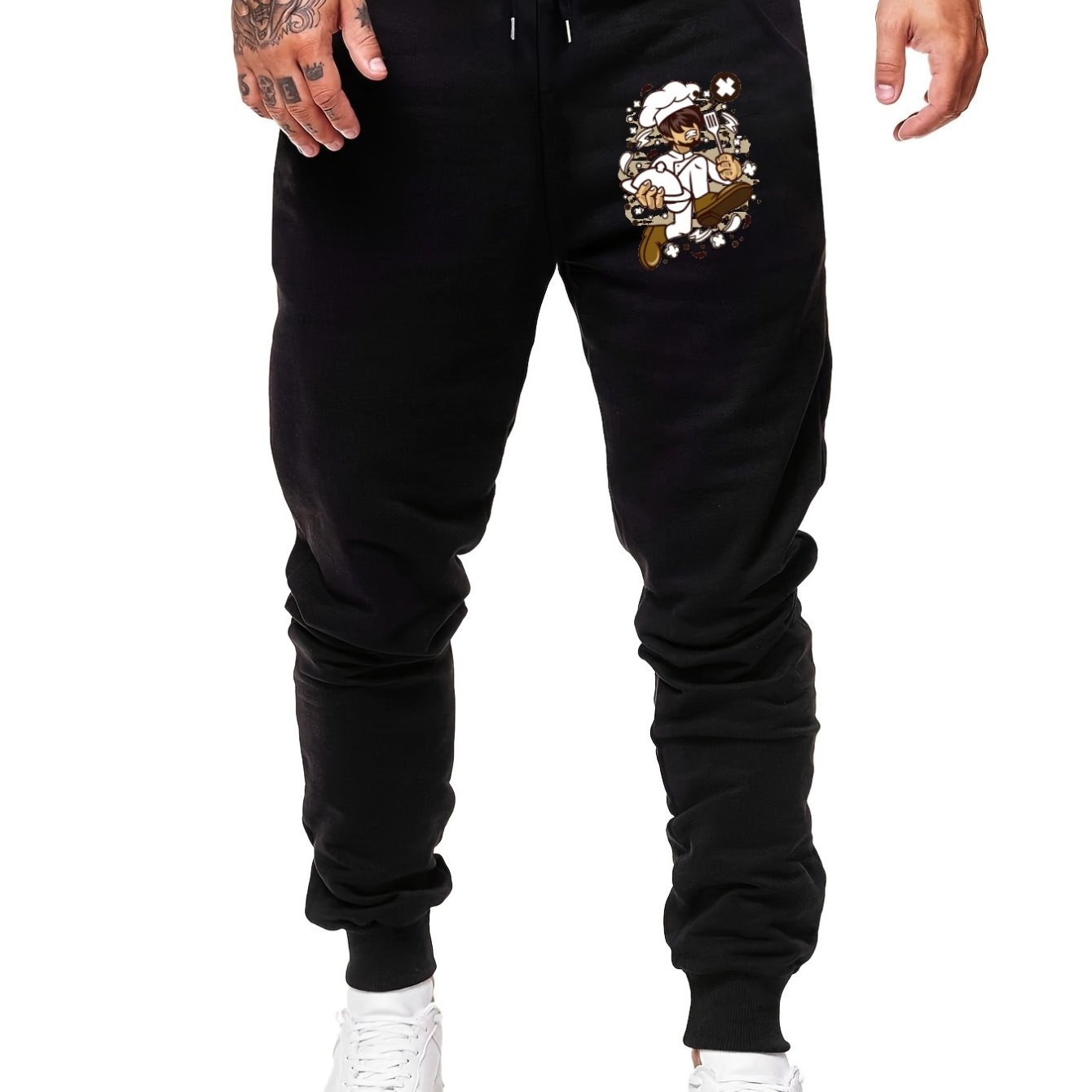 Chef Comfy Drawstring Joggers Men's Casual Loose Fit Pants