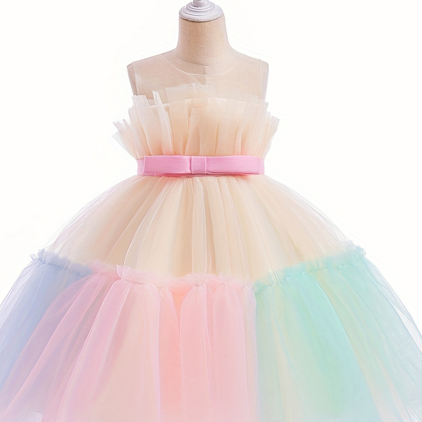 Girls' Mesh Ball Gown Princess Dress