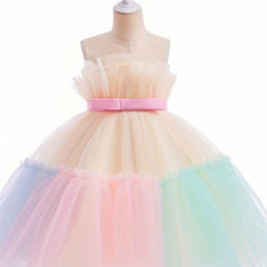 Girls' Mesh Ball Gown Princess Dress