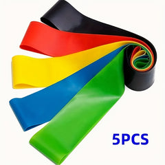 5pcs Fitness Resistance Band Thigh Butt Squat Fitness Band Portable Convenient