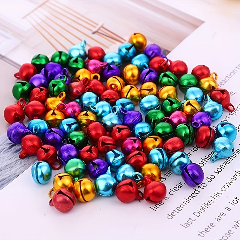 200Pcs 6-8mm Mixed Jingle Bells for DIY Jewelry Crafts