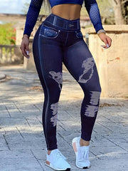 Print Yoga Pants Stretchy Running Fitness Workout Leggings