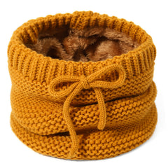 Thickened Fleece Warm Knitted Blended Scarf