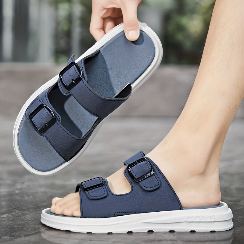 Men's Non Slip Platform Slides Comfortable Cloud Slides