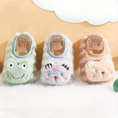 Furry House Shoes Baby Girls Non Slip Soft Bottom Walking Shoes