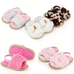 Furry Sandals Baby Boys Lightweight House Shoes Spring Autumn