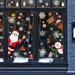 Christmas Snowflake Window Clings Stickers For Glass Xmas Decorations