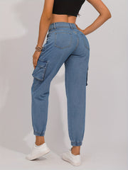 Cargo Jogger Jeans Street Style Denim