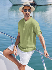 Men's Casual Trachten Shirt For Summer Vacation