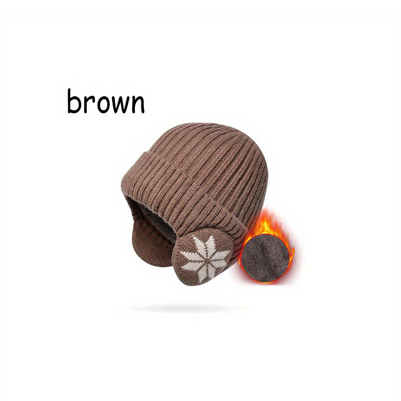 Fashionable Sport Windproof Knit Thickened Beanie Hat Autumn Winter Warm Ski Col