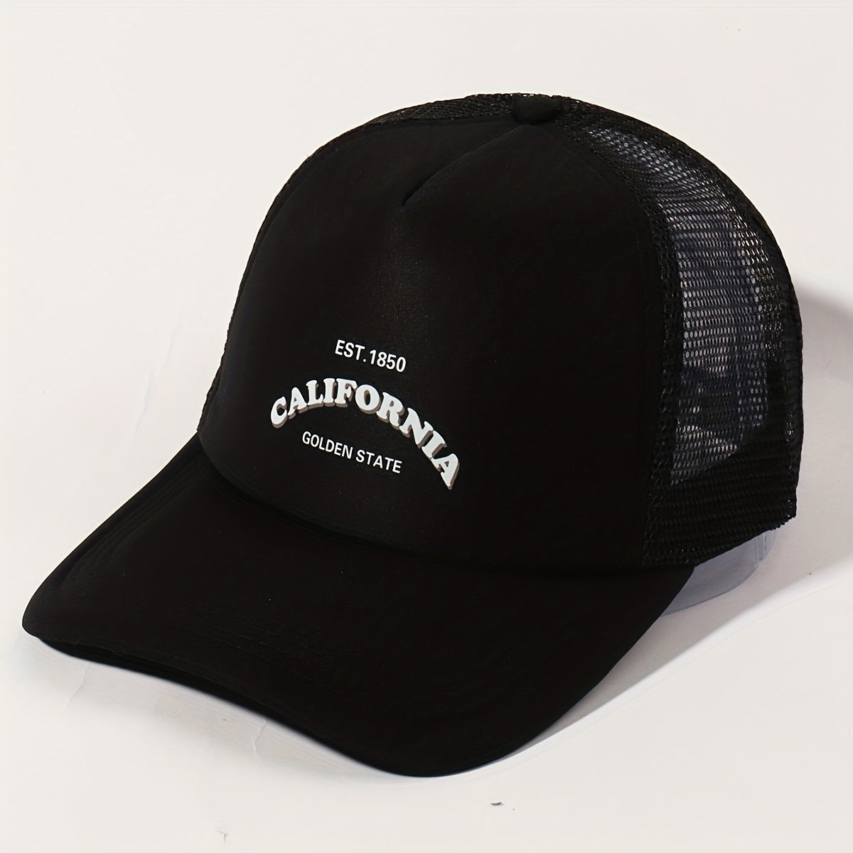 California Printed Trucker Hat Unisex Mesh Baseball Cap Adjustable