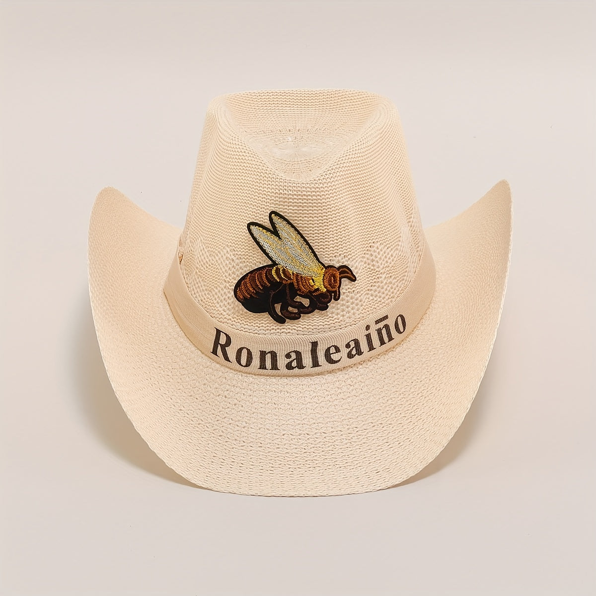 Bee Embroidery Big Brim Sun Hat for Outdoor Traveling Fishing