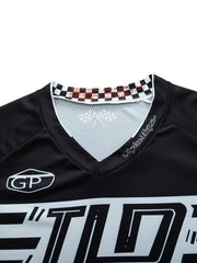 Camouflage Men's Cycling Jersey Long Sleeve V Neck Top