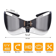 Oversized Y2K Sunglasses Wrap Around Hip Hop Cyberpunk Stylish Eyewear
