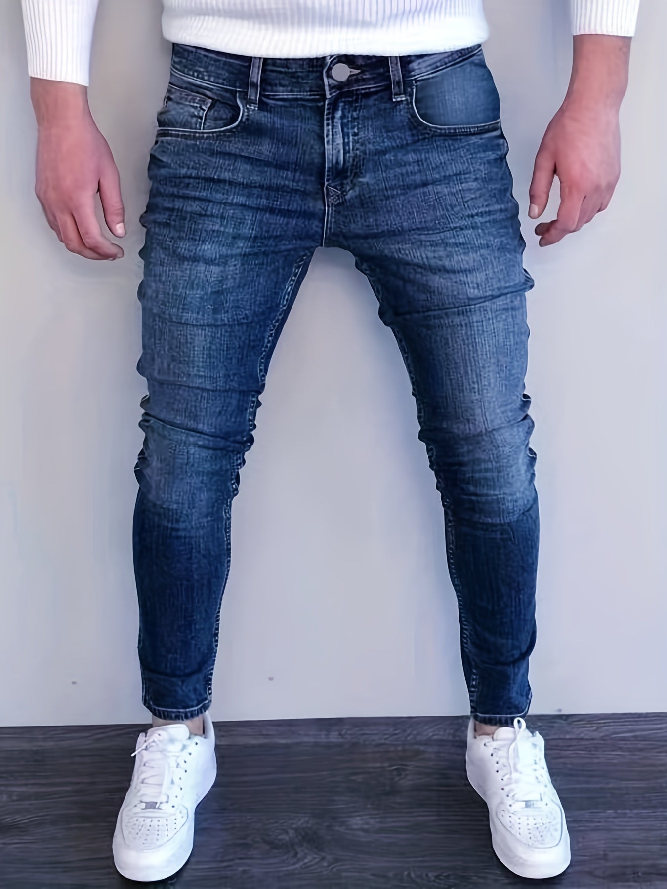 Men's Slim Denim Pants for Spring Summer
