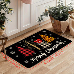 Christmas Gnome Santa Kitchen Mat Anti Slip Hallway Balcon Polyester Carpet