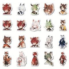 54pcs Beast Ear Youth Stickers for Mobile Phone Case Luggage Notebook Waterproof