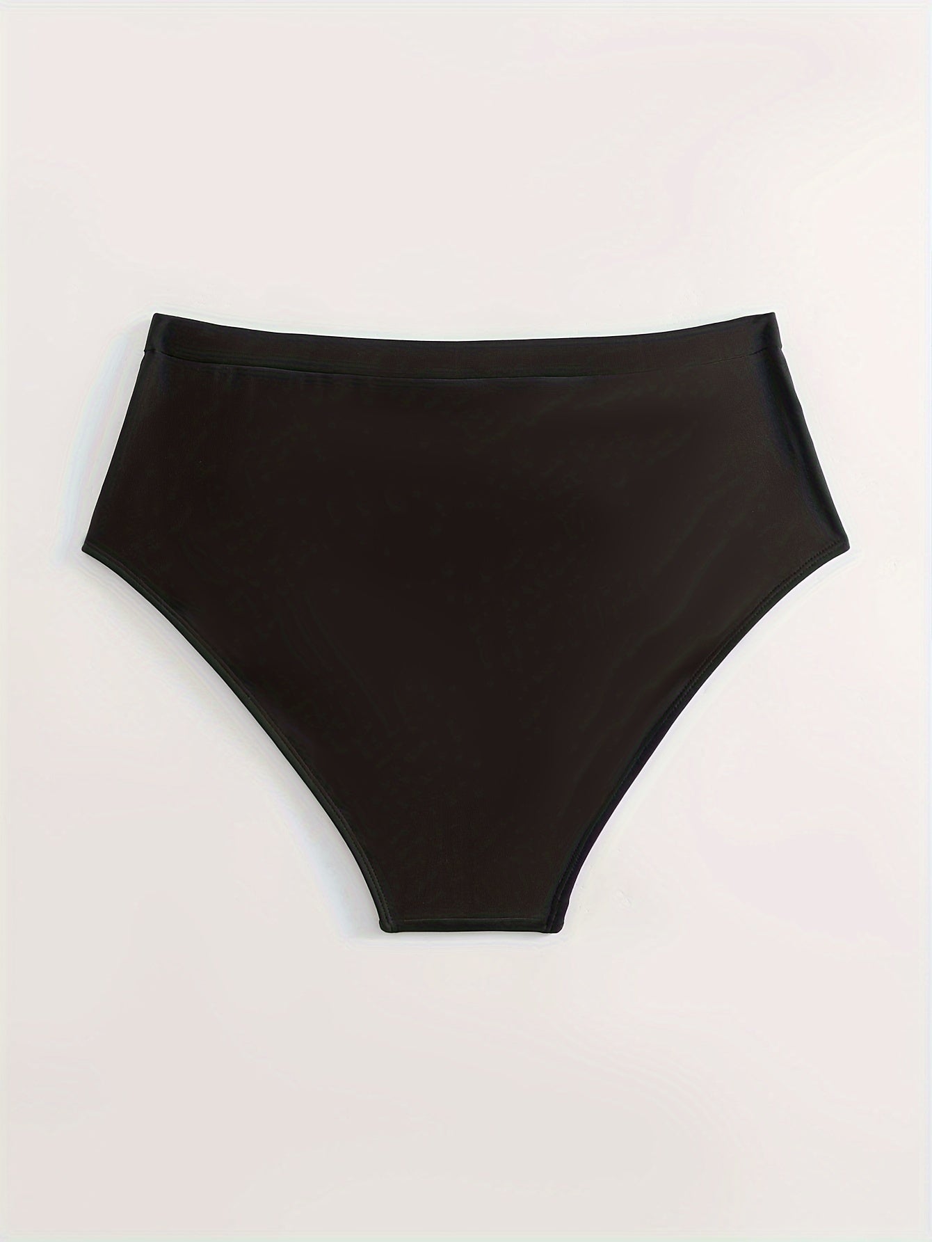 Solid Lace Up Ruched High Rise Swimwear Panty