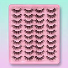 20 Pairs 3D Silk False Eyelashes Fluffy and Curling Lashes