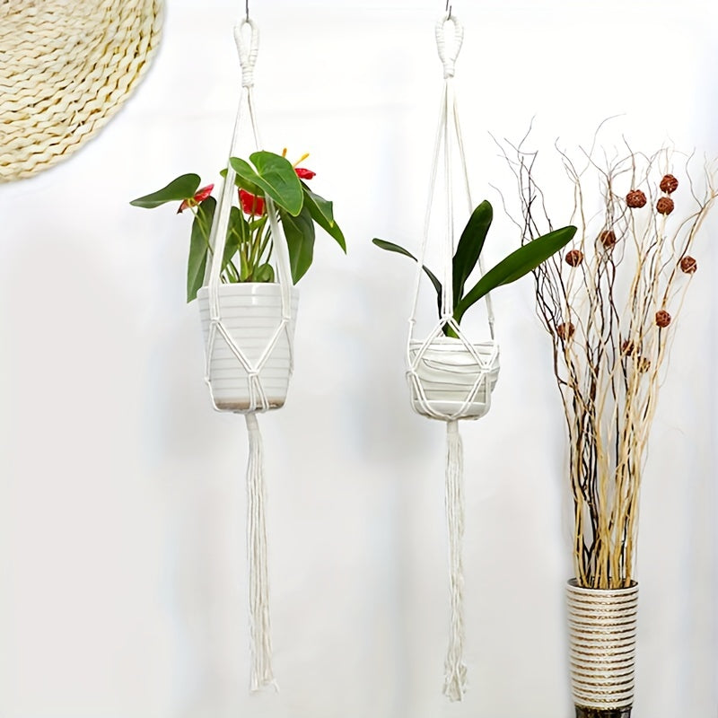 Macrame Plant Hanger with Tassels for Home & Garden Decoration