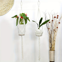 Macrame Plant Hanger with Tassels for Home & Garden Decoration