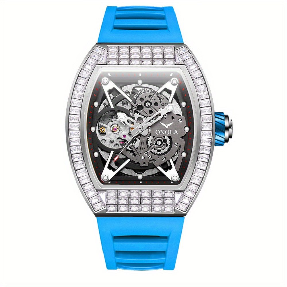 Rhinestone Studded Men's Business Watch