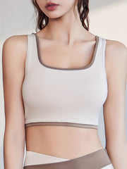 Stretchy U Neck Sleeveless Yoga Tank Top