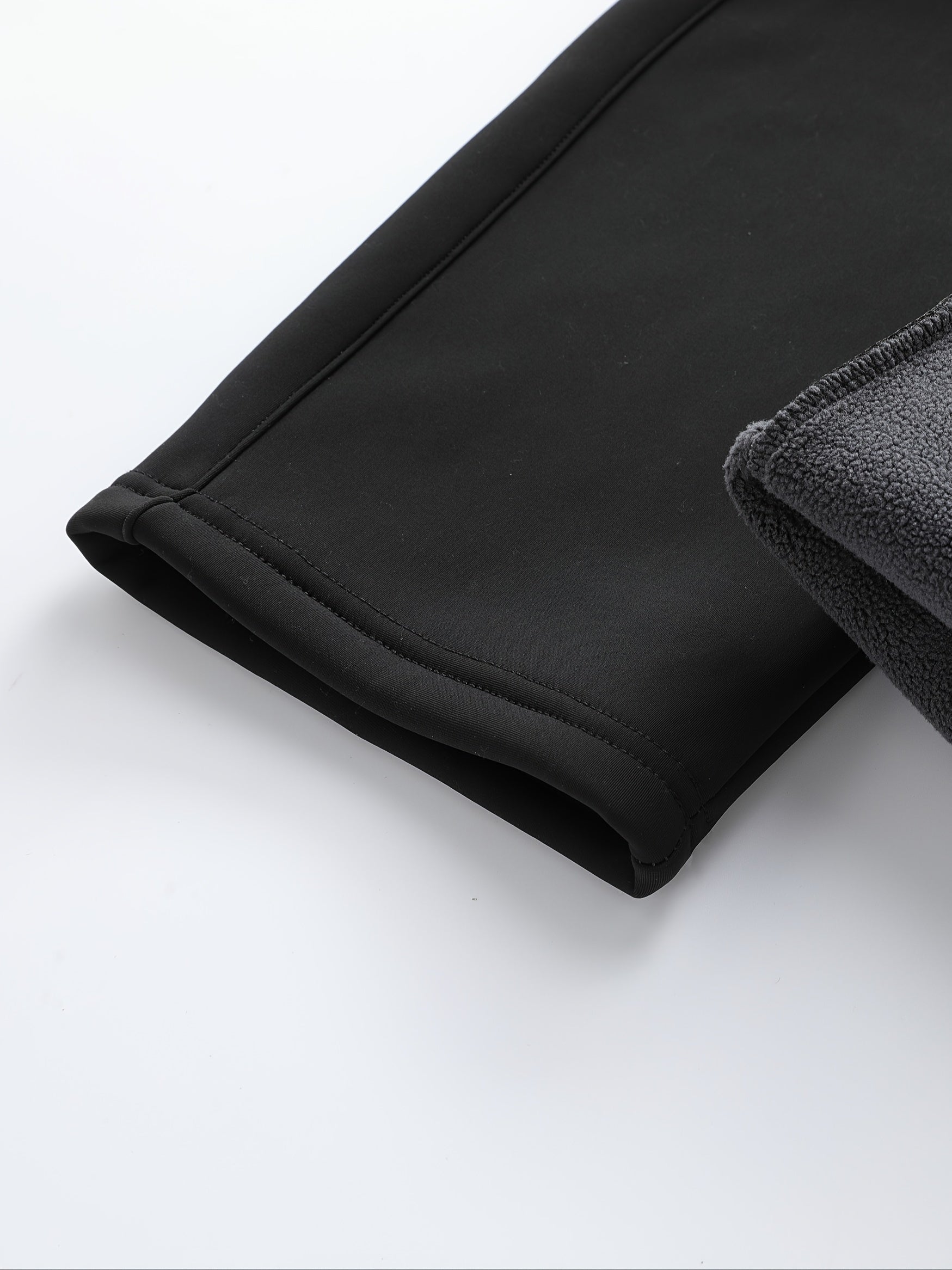 Men's Warm Fleece Zipper Pocket Windproof Sweatpants