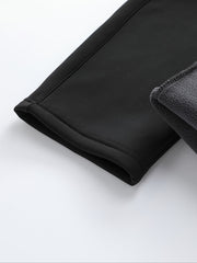 Men's Warm Fleece Zipper Pocket Windproof Sweatpants