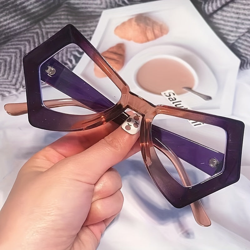 Y2K Butterfly Clear Lens Glasses Candy Gradient