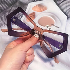 Y2K Butterfly Clear Lens Glasses Candy Gradient