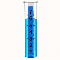 Rain Gauge Replacement Tube Glass 7in Outdoor Patio Garden Large Scale Tube