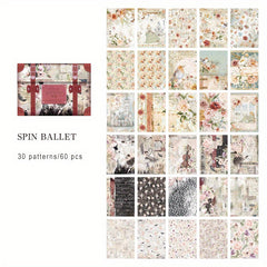 60pcs Retro Fantasy Collage Materials European Characters Flower Window Elves