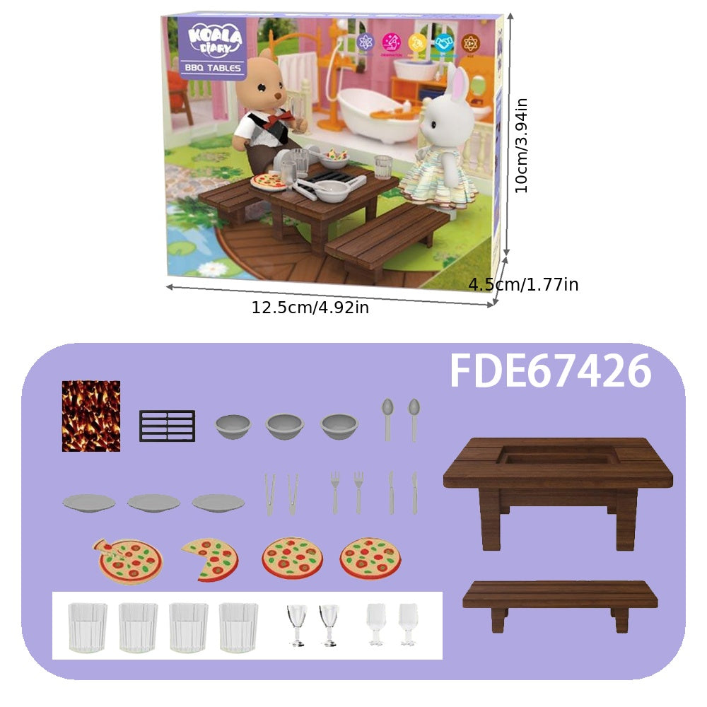 1:12 Dollhouse Classroom Pool Playground Accessories Lighting F