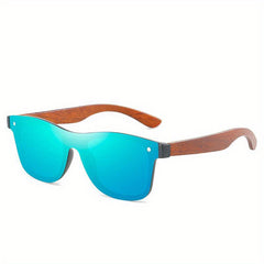 Walnut Wood Sunglasses Rimless Polarized Lenses UV400