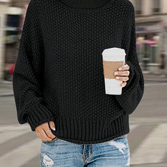 Solid Long Sleeve Turtle Neck Sweater