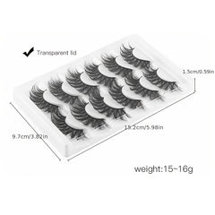 6 Pairs 8D Faux Mink Hair Lashes Thick False Eyelashes