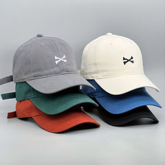 Wide Eaves Embroidered Soft Top Baseball Cap For Spring And Autumn