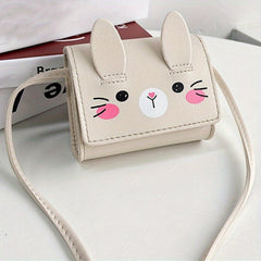 Cartoon Rabbit Flap Crossbody Bag for Teens, Outdoor Activities